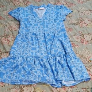 Jude Connally Blue and White Kids Dress